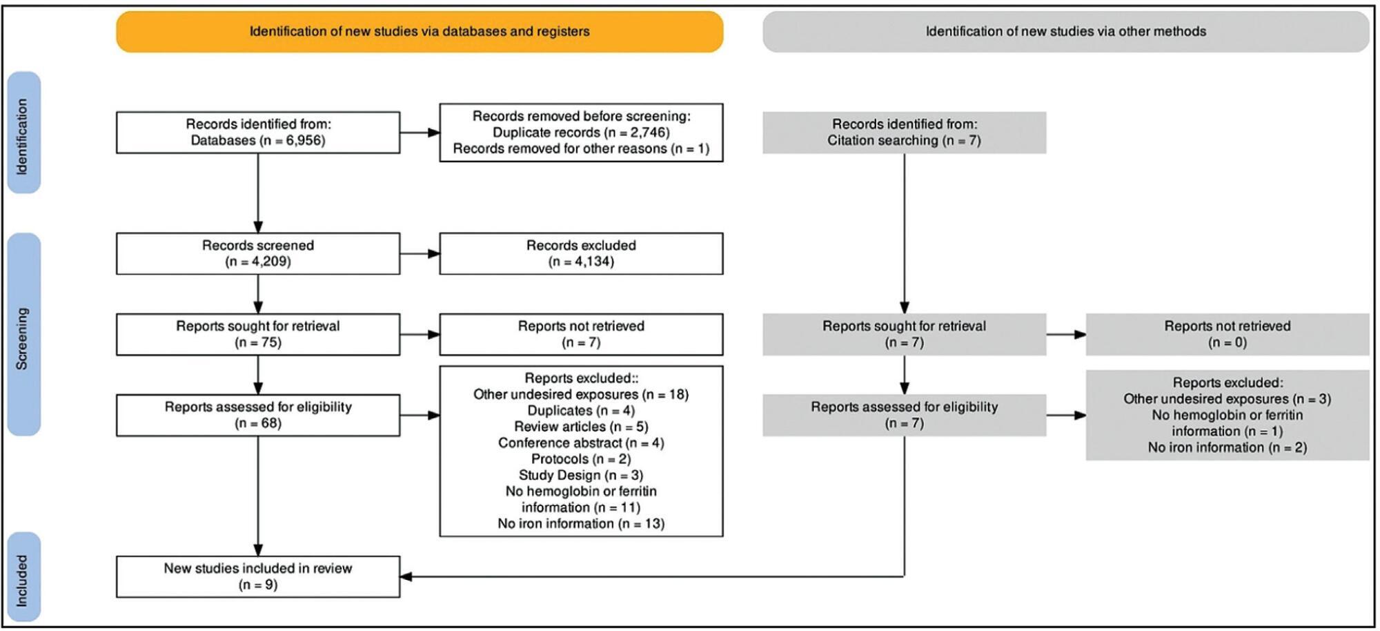 Iron Salts, High Levels of Hemoglobin and Ferritin in Pregnancy, and Development of Gestational Diabetes: A Systematic Review